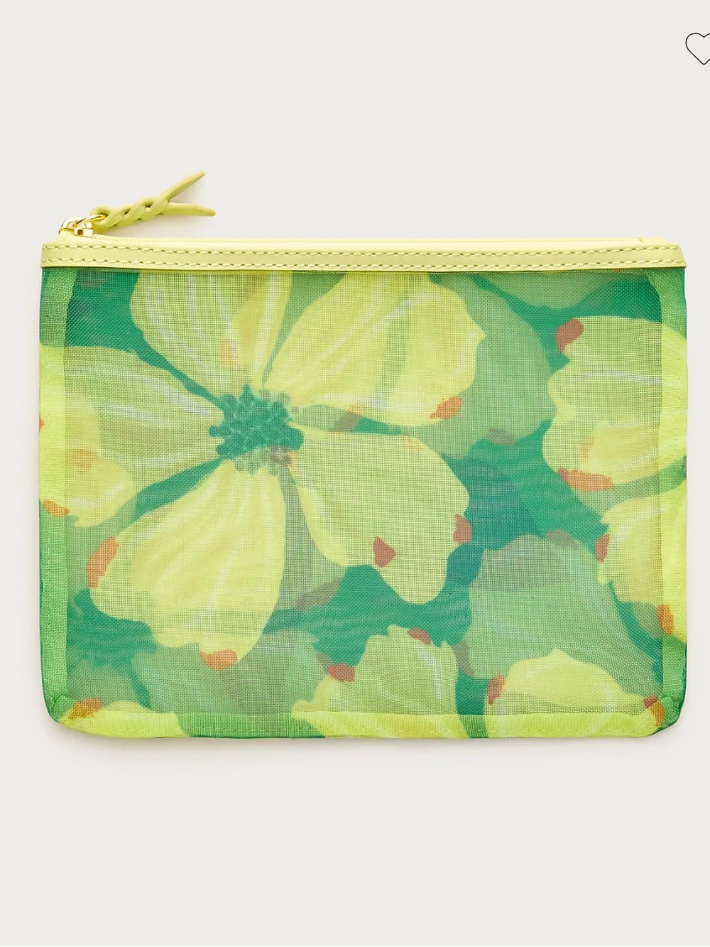 J crew Large printed mesh pouch